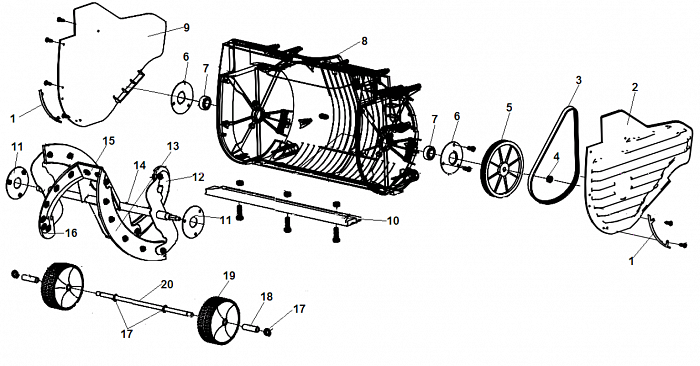 2 ДЕТАЛИ ШНЕКА |СНЕГОУБОРЩИК CHAMPION STE1650