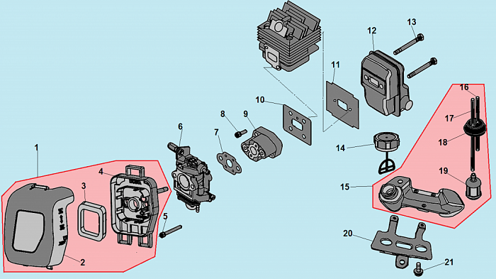 5 КАРБЮРАТОР - ФИЛЬТР ТРИММЕР CHAMPION Т256-2