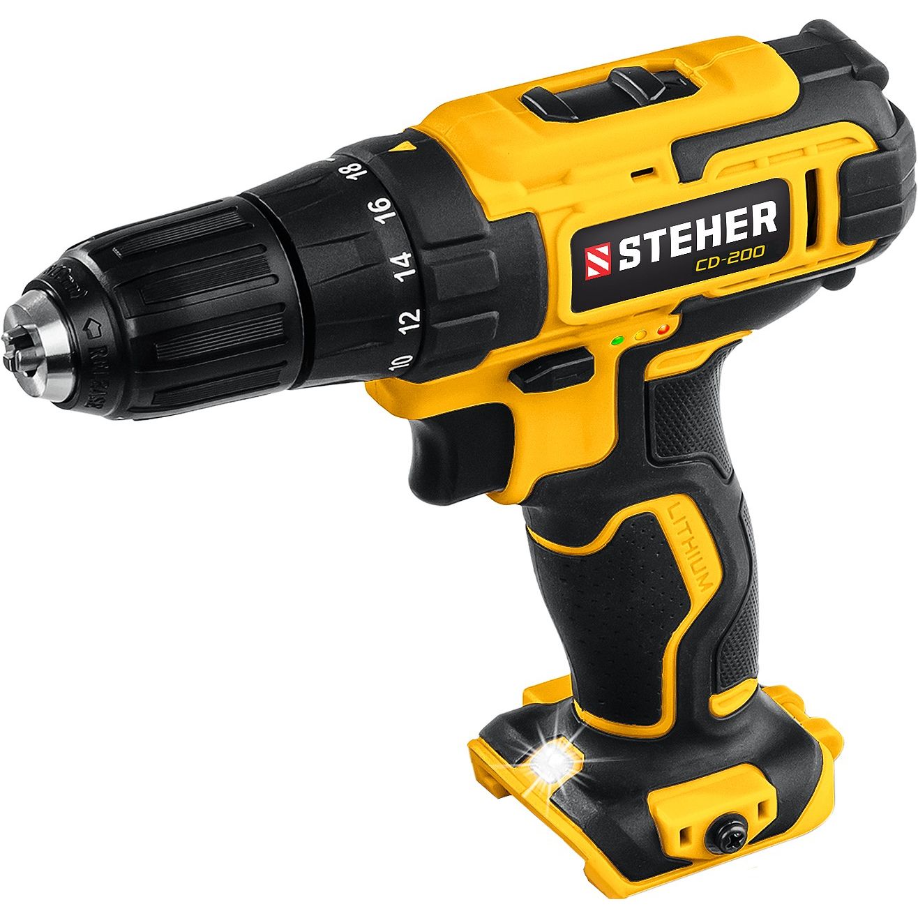 Дрель-шуруповерт, без АКБ, в коробке CD-200